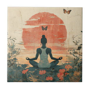 Meditação do Prado do Pôr do Sol com Borboletas (5