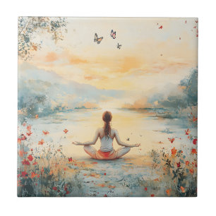 Meditação do Prado do Pôr do Sol com Borboletas (6
