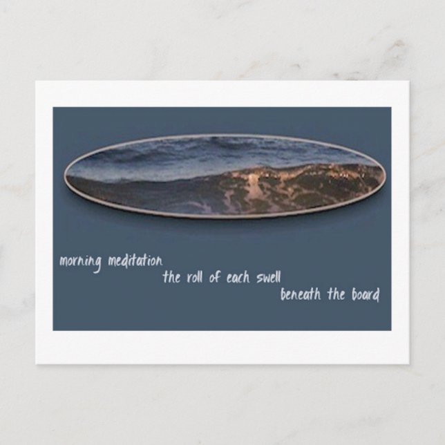 Meditação matinal Haiku Cartão postal (Frente)