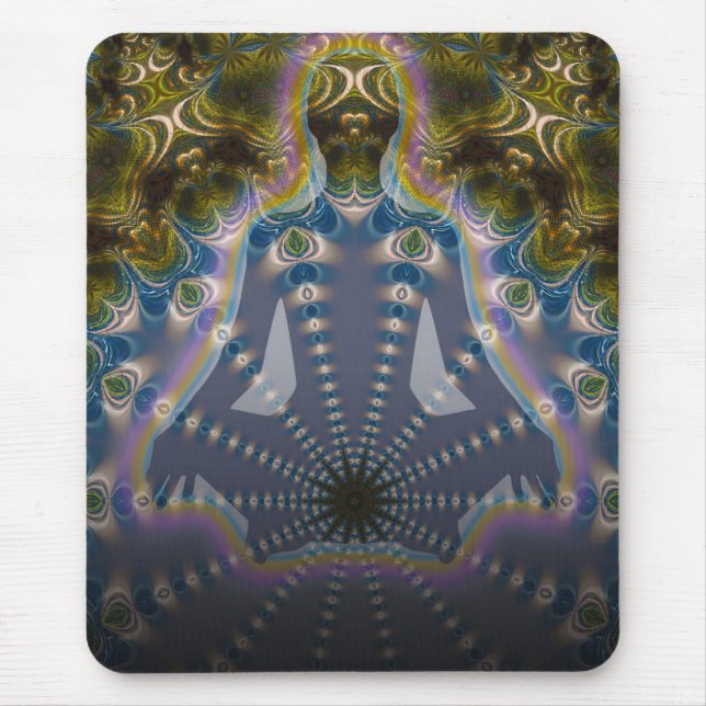 Meditação Mousepad Fractal Chakra Yoga (Frente)