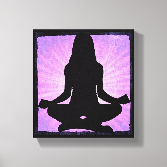 Meditação Yoga Zen Canvas Wall Art (Frente)