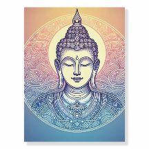 Meditating Buddha Mandala Art  - Zen Spirit