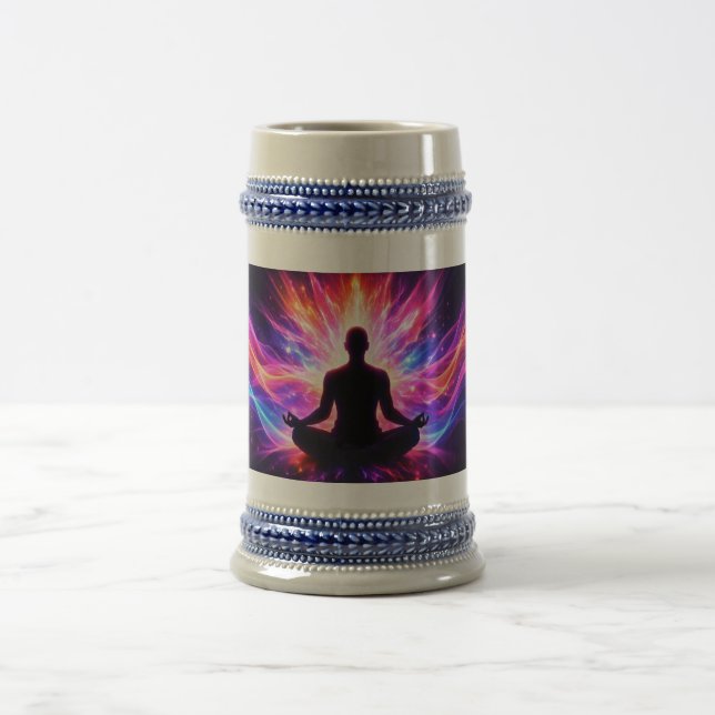 Meditation Chakra Stein Mug Spiritual Art (Centro)