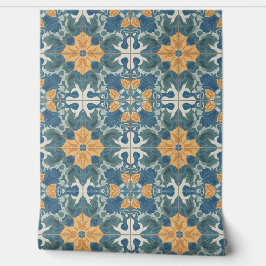 Mediterranean Blue and Gold Pattern