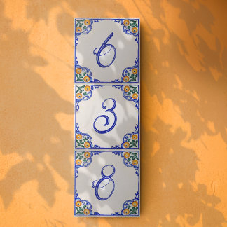 Mediterranean House Number – Arancia