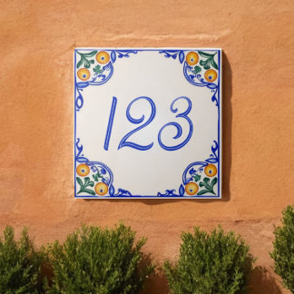 Mediterranean House Number – Arancia