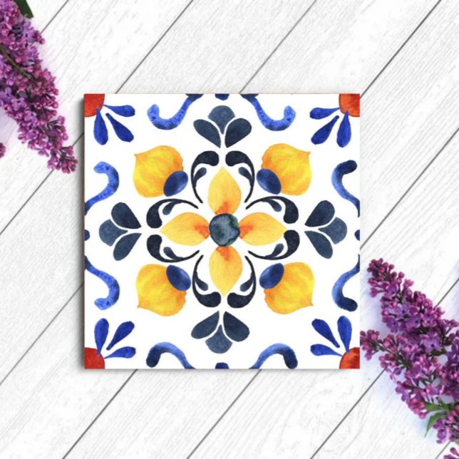 Mediterranean Lemon Blossom Hand Painted Portugues (Criador carregado)