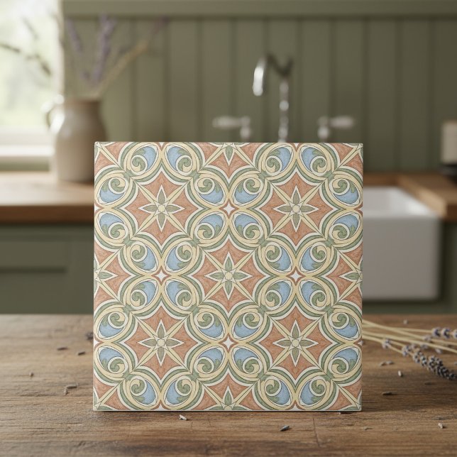 Mediterranean Pattern Pat#13 Terra Cotta ID1195 (Criador carregado)