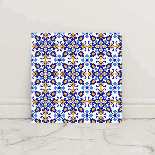 Mediterranean Royal Mosaic Blue and Gold Ceramic  (Criador carregado)