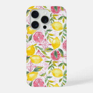 Mediterranean Style Lemon Pattern iPhone Case