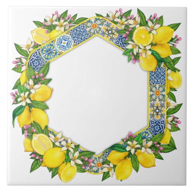 Mediterranean Traditional Pattern Ceramic Tile (Frente)