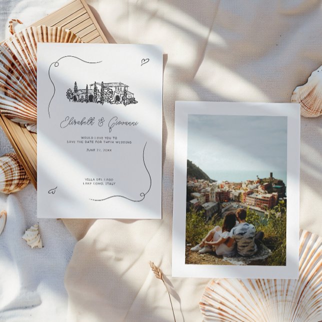 Mediterranean Villa Venue Sketch Wedding (Criador carregado)