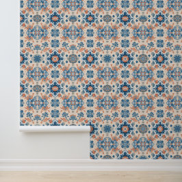 Medley Floral Azul e Coral