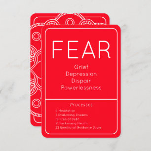 Medo da Lei Vermelha do Cartão do Processo de Emoç