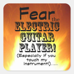 Medo Do Adesivo Elétrico Do Jogador De Violão