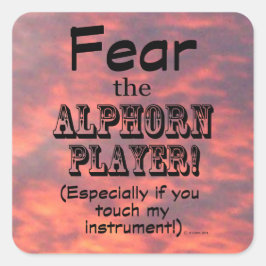 Medo do adesivo Quadrado do Jogador de Alforno