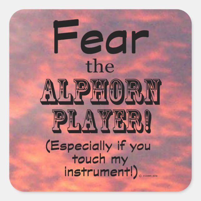 Medo do adesivo Quadrado do Jogador de Alforno (Frente)