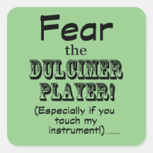 Medo Do Adesivo Quadrado Do Jogador Dulcimer