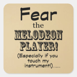 Medo do adesivo Quadrado do Melodeon Player