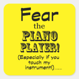 Medo Do Adesivo Quadrado Do Piano Player