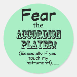 Medo do adesivo redondo clássico do jogador de aco