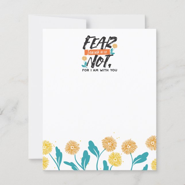 Medo Não Bíblia Isaiah Verso Design Inspiracional (Frente)