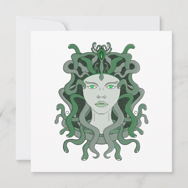 Medusa Gorgo Cobra Monstro Górgona Mitologia Grega (Frente)