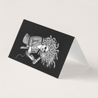Medusa Moderna Usando Secador de Cabelo Ilustração