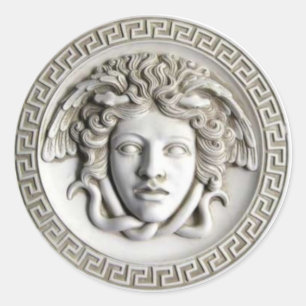 Medusa por Rondanini (branco de Cameo) Adesivo Clá