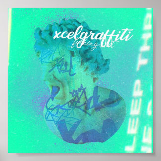 Medusa - Poster estético ciano por xcelgraffiti