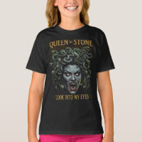 Medusa Rainha da Camisa Juvenil de Pedra - Mito Gó