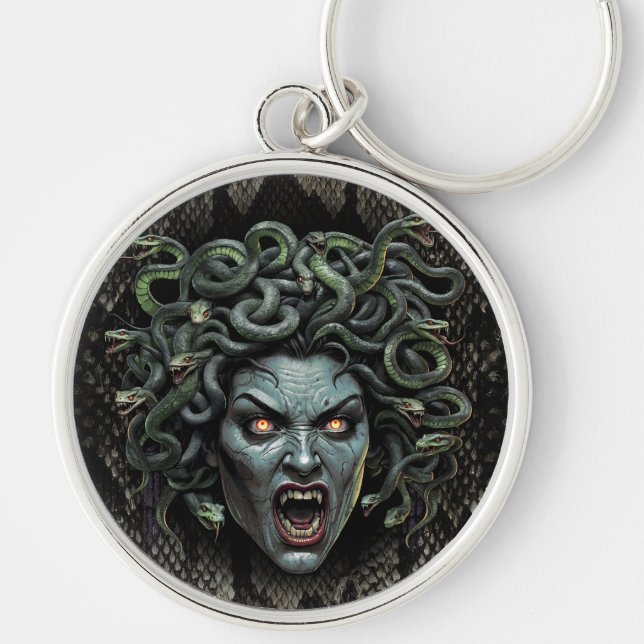 Medusa Rainha de Pedra Chaveiro (Frente)
