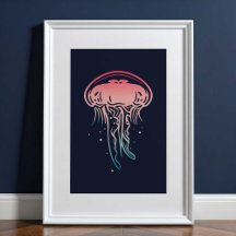 Meduse Sea Creature Impressão | Meduse Wall Impres