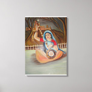 Meera Bai Oil pintando canvas