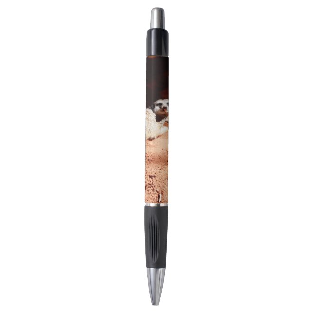 Meerkat Cavando A Camisa, Caneta De Tinta Preta (Frente Vertical)