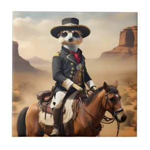 Meerkat Em Um Cavalo Pode Ser O Único Estranho