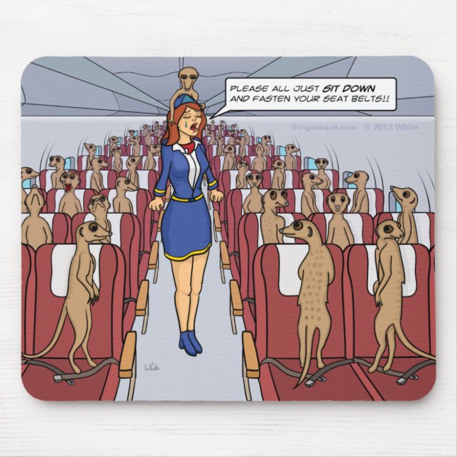 Meerkats em um Mousepad plano (Frente)