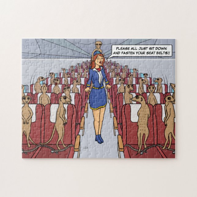 Meerkats em um quebra-cabeça de serra de vaivém (Horizontal)