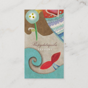 Meermaid Teddy Bear Waves Cartão de visita