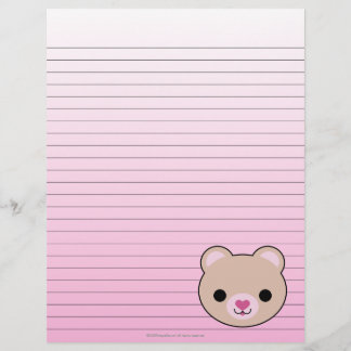 Mega Kawaii Bear Lined Stationery