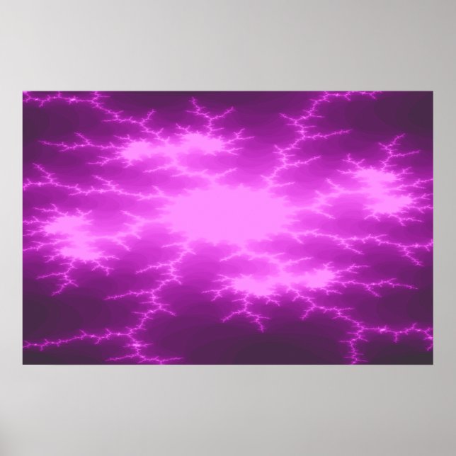 Mega Lightning Fractal Poster (Frente)