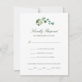Megan Simple Elegant Meal Choice Wedding RSVP