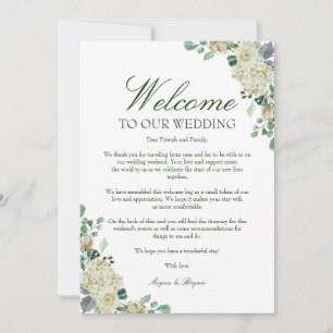 Megan Wedding - Carta de Boas-vindas e Itinerário