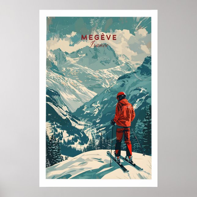 Megève Ski Poster - France 1 (Frente)