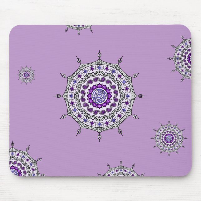 Mehndi Fantasy Silver Mousepad (Frente)