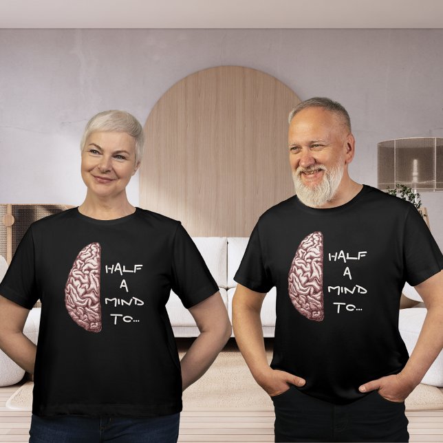 Meia camisa escura de camisa (Half a Mind Shirt Dark T-shirt)