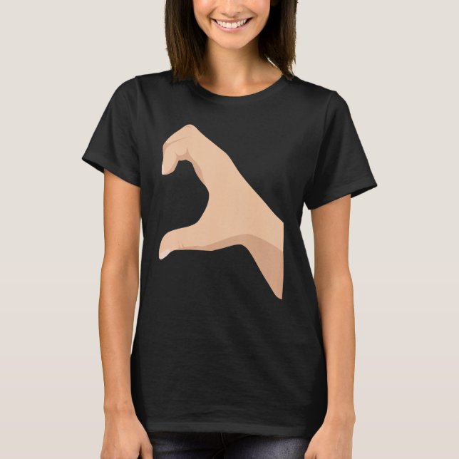 Meia Coração do Casal de Amor Lado Esquerdo Camisa (Frente)