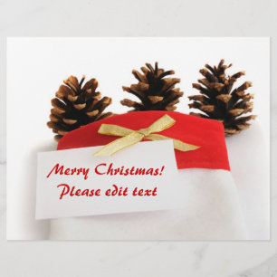 Meia de Natal branca com cartão branco – por favor