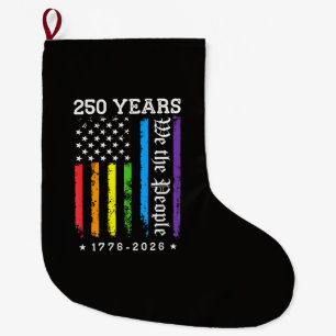 Meia De Natal Grande 250 Anos de 250º Aniversário EUA LGBT Pr