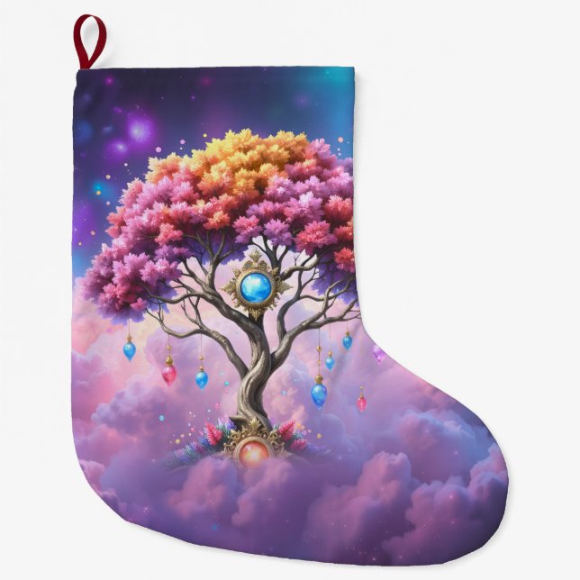 Meia De Natal Grande A Árvore Celestial do Devir. (Frente)